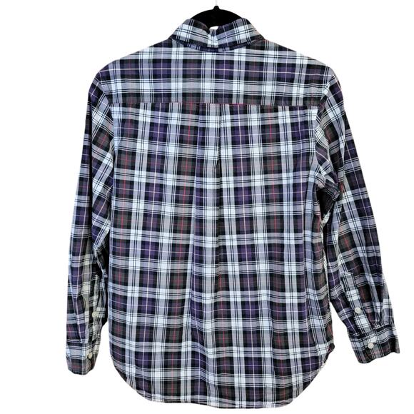 Ralph Lauren Shirt Boys Sz M 10/12 Black Plaid Button Front Long Sleeve Preppy - Picture 4 of 6